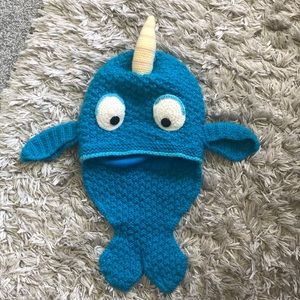 Narwhal fuzzy alpaca hat